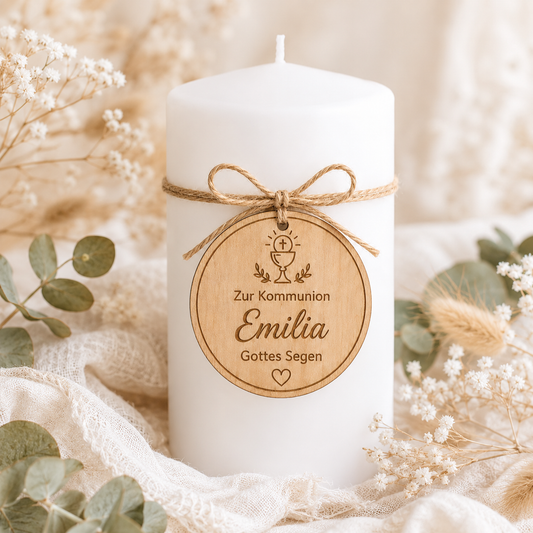 Geschenkanhänger Kommunion personalisiert mit Name