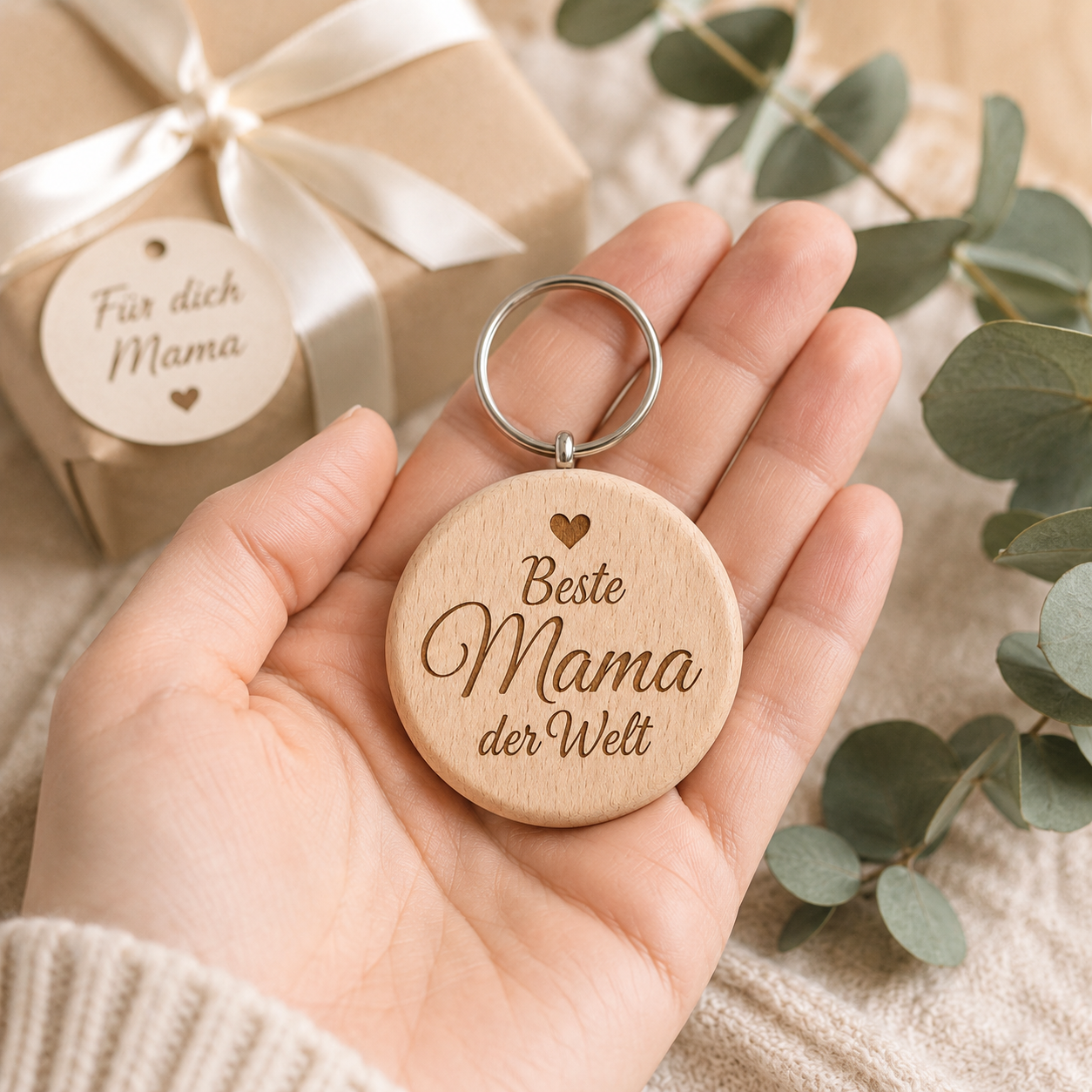 Mama Geschenk – Schlüsselanhänger „Beste Mama der Welt“