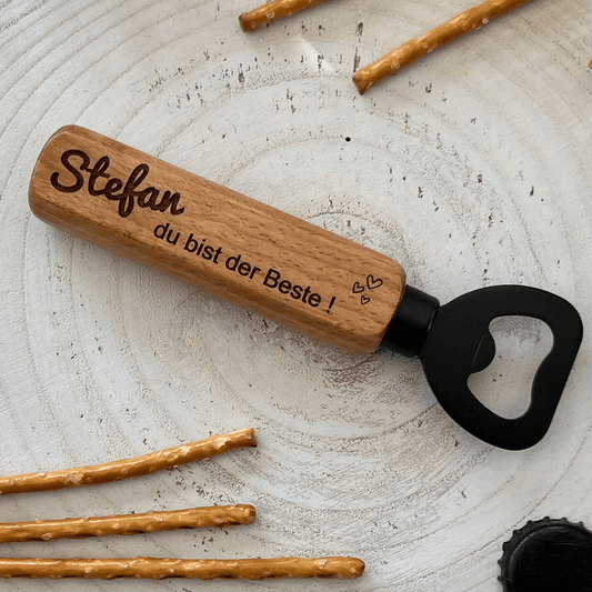 DwieDeko Du bist der Beste – Flaschenöffner als Geschenk für den Mann, Papa oder Opa