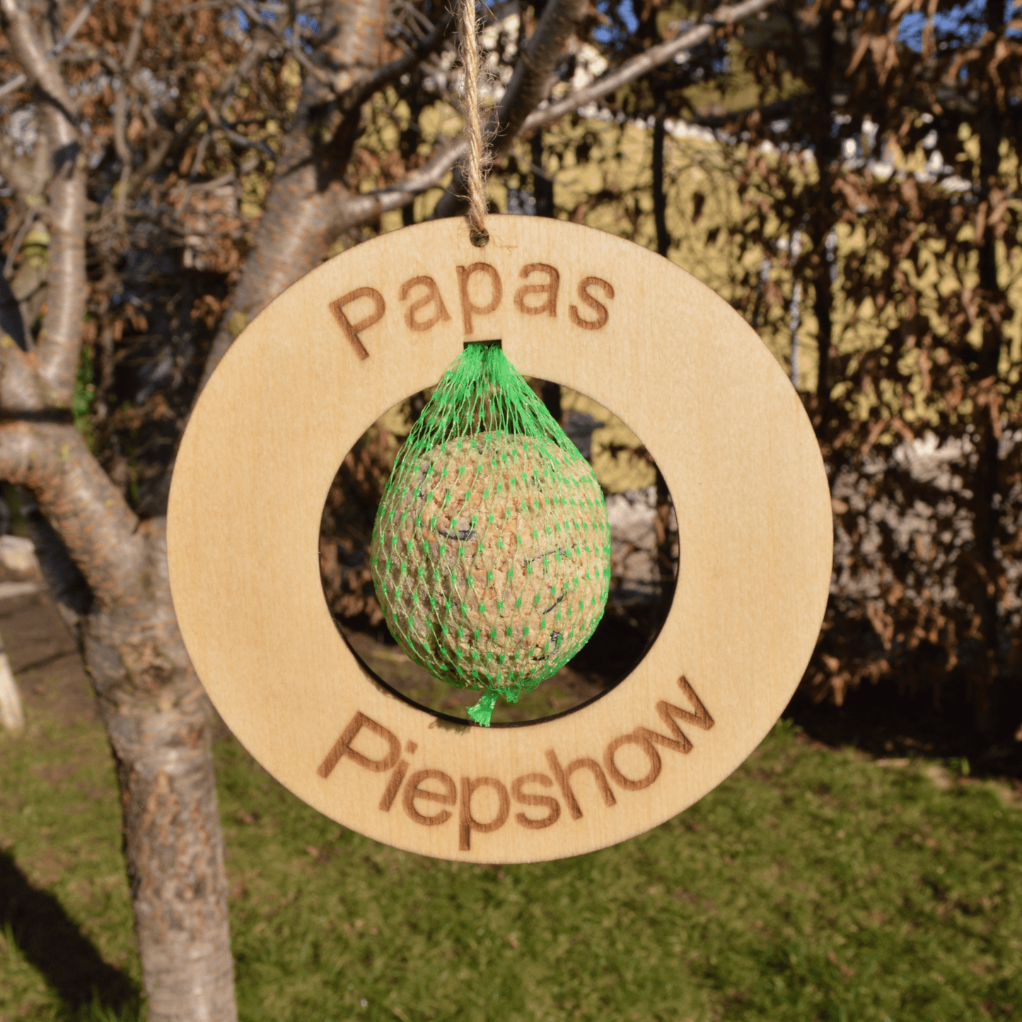 DwieDeko Geburtstagsgeschenk für Papa – „Papas Piepshow“ für den Garten - Vatertagsgeschenk