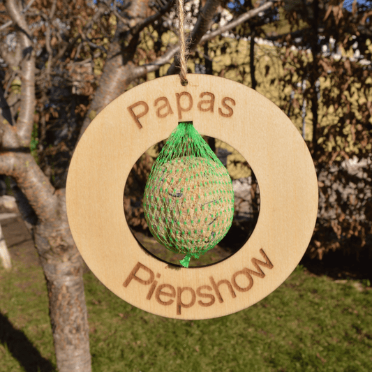 DwieDeko Geburtstagsgeschenk für Papa – „Papas Piepshow“ für den Garten - Vatertagsgeschenk