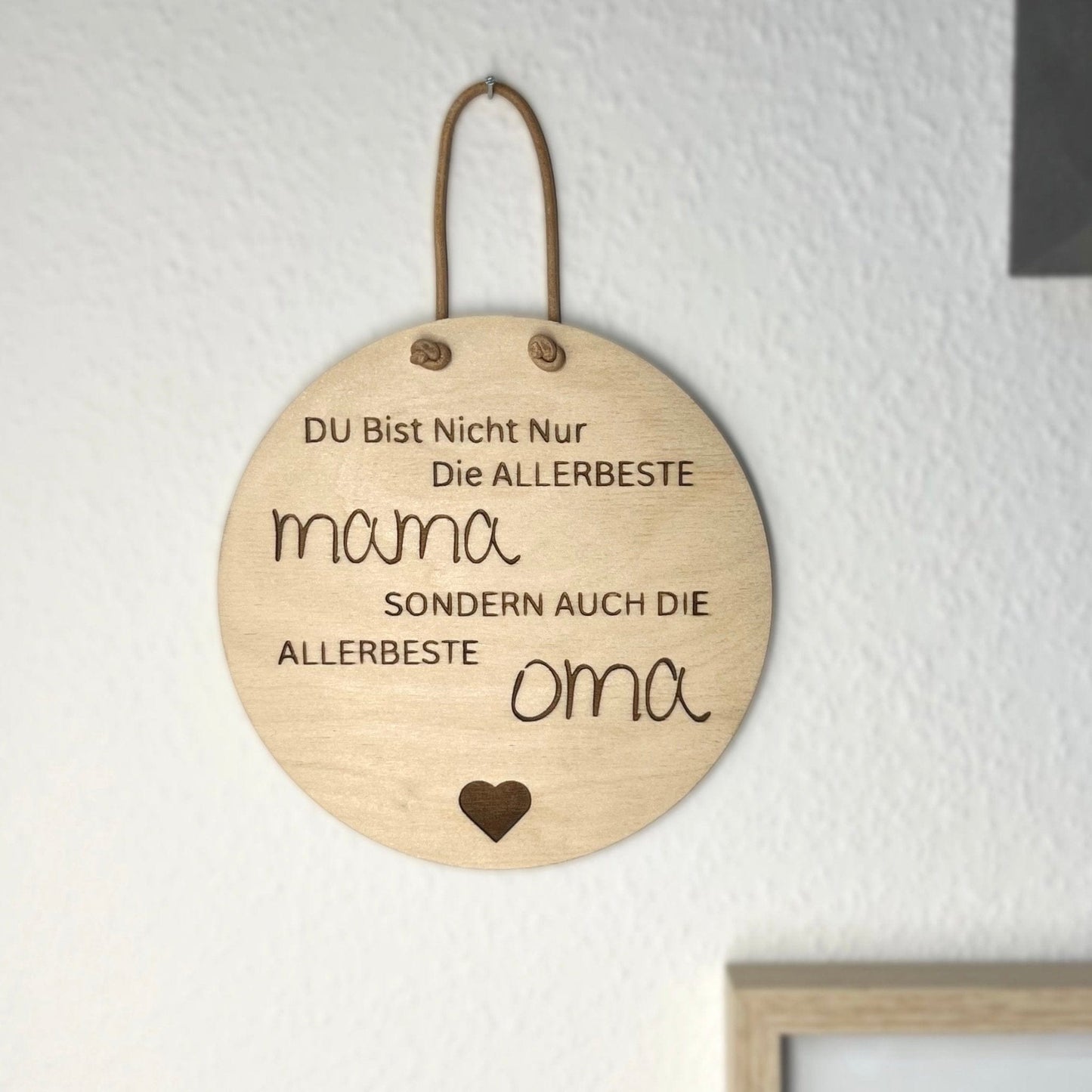 DwieDeko Holzschild - Allerbeste Mama, allerbeste Oma
