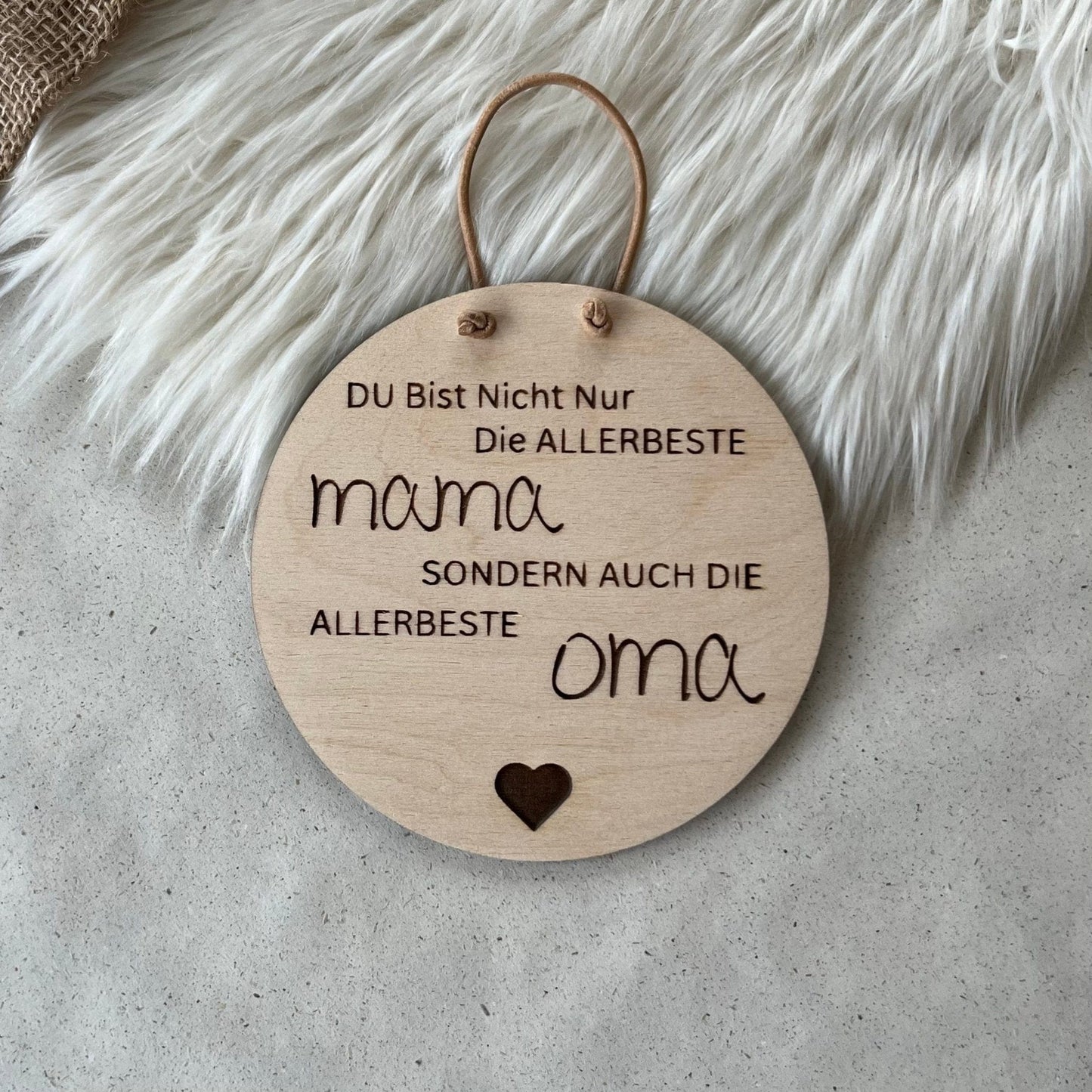 DwieDeko Holzschild - Allerbeste Mama, allerbeste Oma