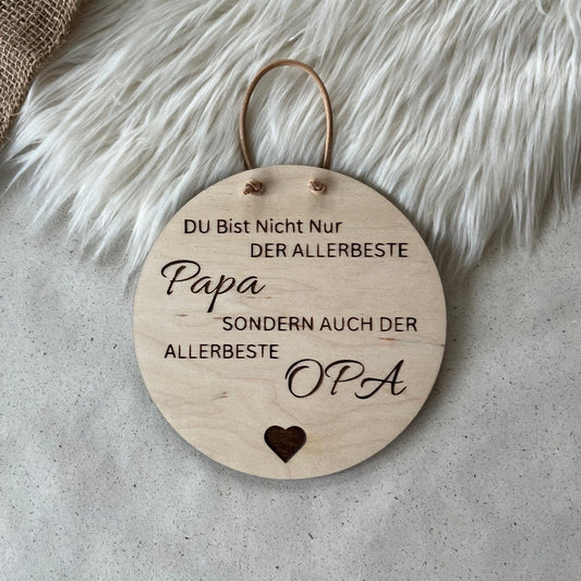 DwieDeko Holzschild - Allerbeste Papa, allerbeste Opa