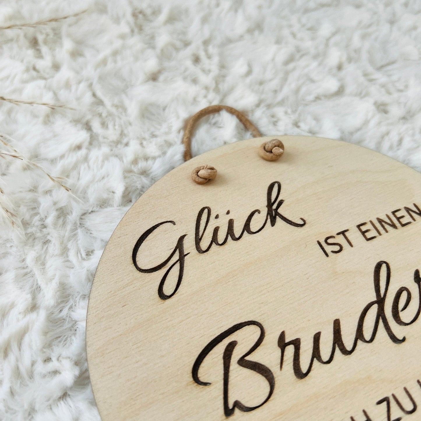 DwieDeko Holzschild - Glück ist einen Bruder wie dich zu haben