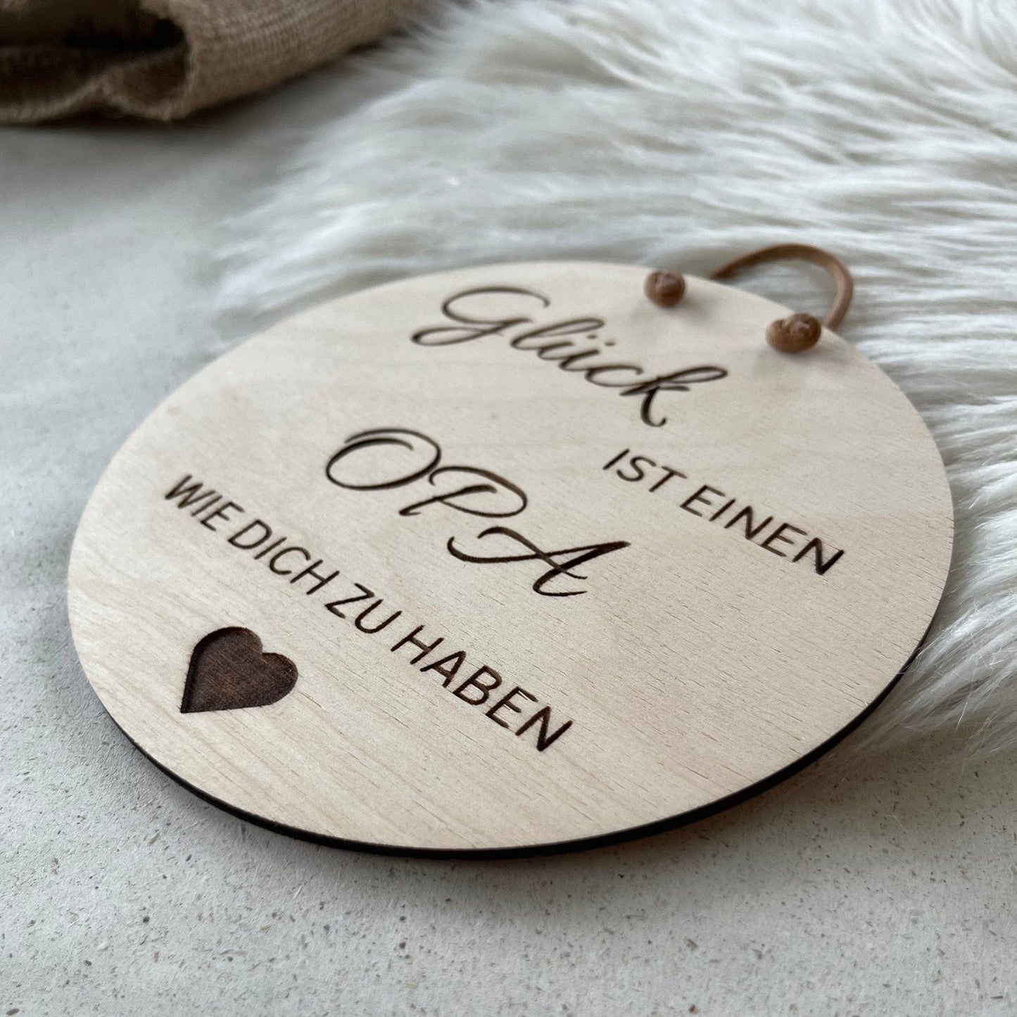 DwieDeko Holzschild - Glück ist einen Opa wie dich zu haben