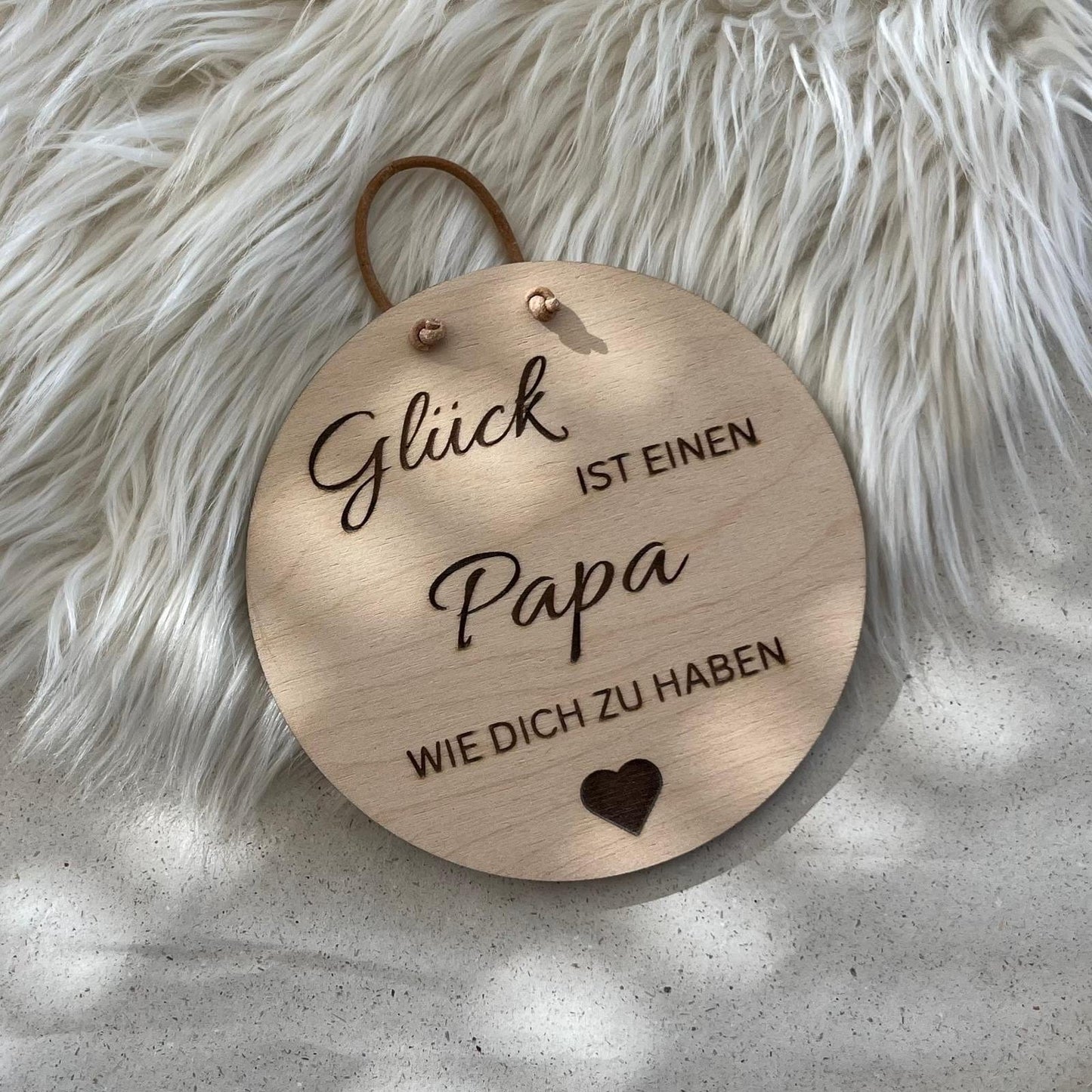 DwieDeko Holzschild zum aufhängen - Glück ist einen Papa wie dich zu haben