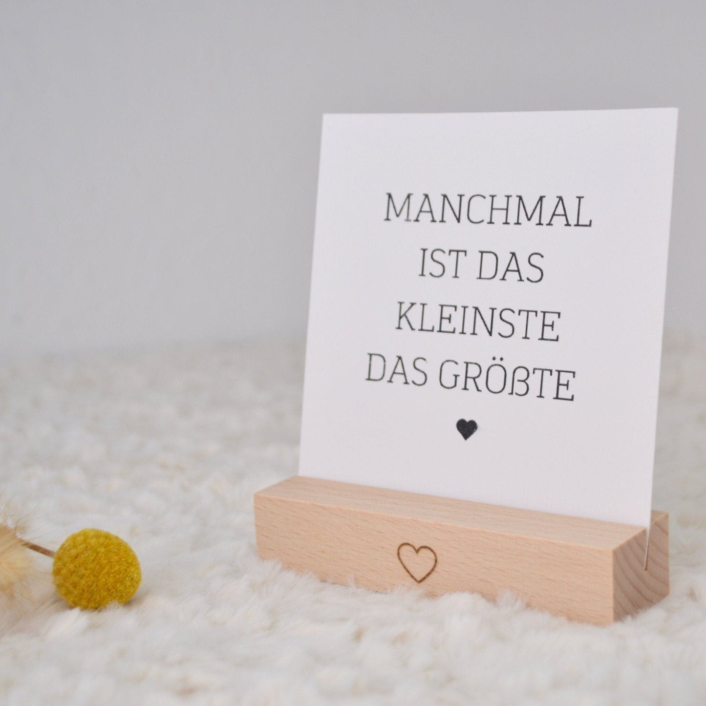 DwieDeko Kartenhalter Ich Liebe Dich – 2er Set Fotohalter Holz für Valentinstag, Geschenk Mann & Frau