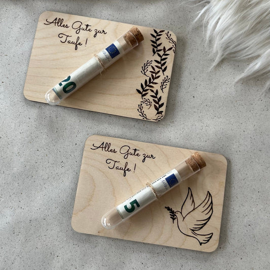 DwieDeko Originelles Geldgeschenk - zur Taufe für Jungen & Mädchen