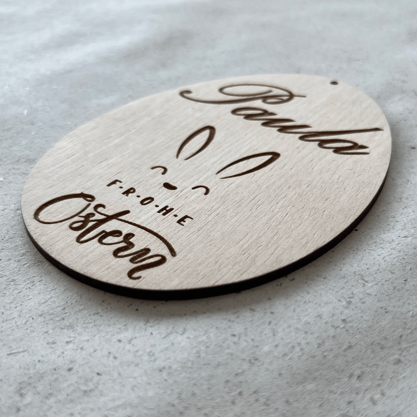 DwieDeko Osterdekoration aus Holz personalisiert - Frohe Ostern