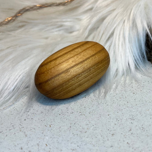 DwieDeko Ovaler Handschmeichler Herz Holz – Geschenk bei Stress oder Krankheit – ohne Gravur