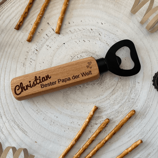 DwieDeko Papa ist der beste – Flaschenöffner Geschenk zum Geburtstag, Vatertag
