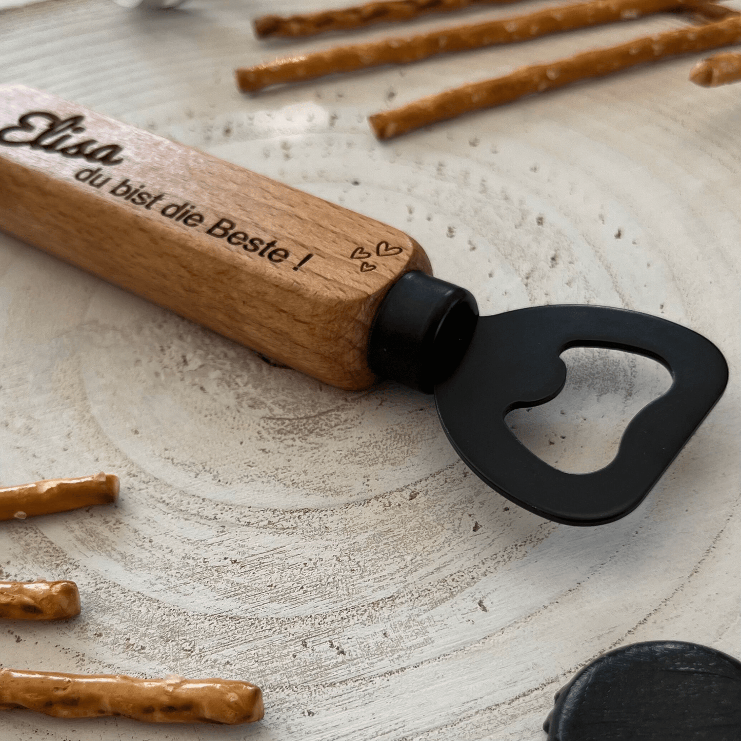 Flaschenöffner Geschenk personalisiert - Du bist die Beste ! - DwieDeko