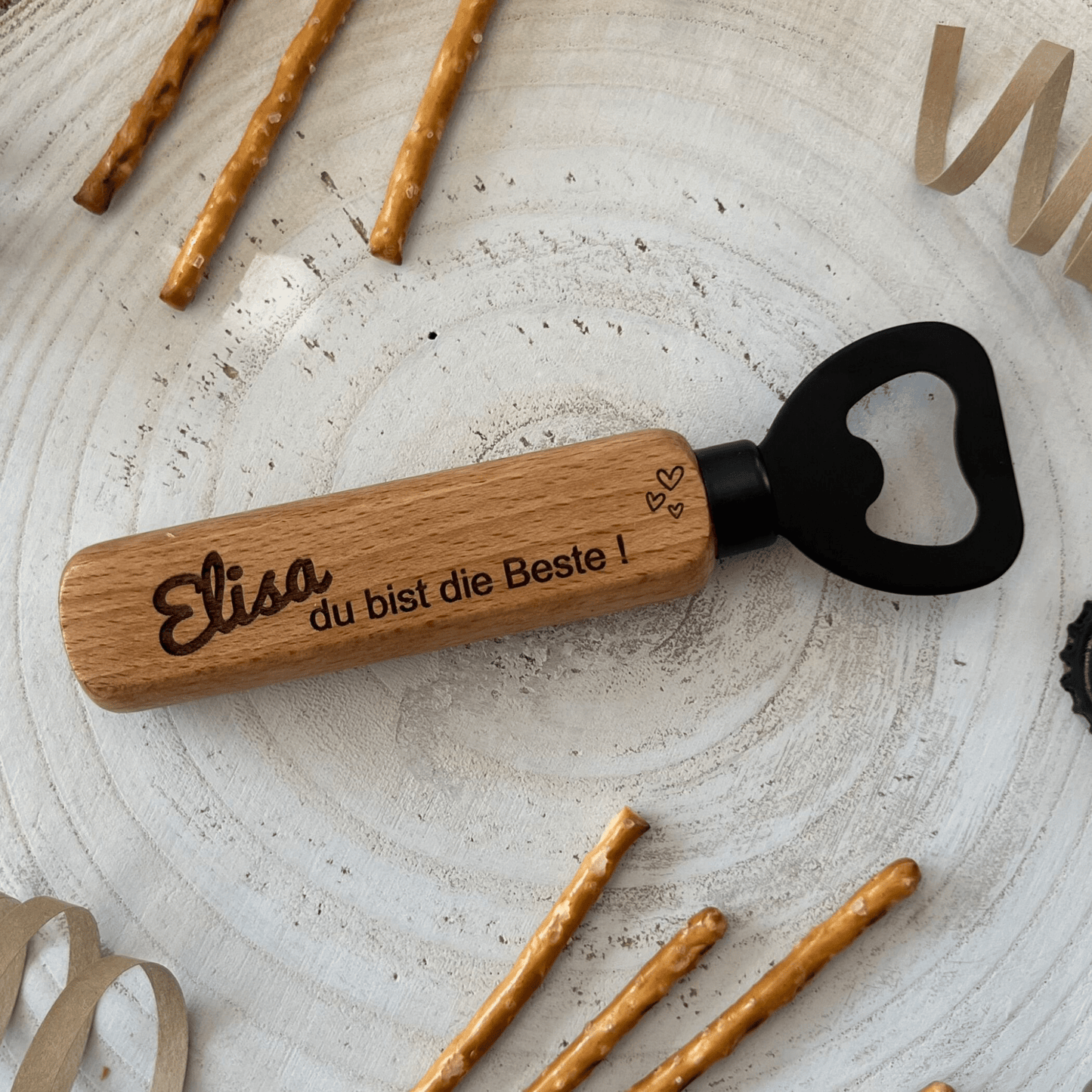 Flaschenöffner Geschenk personalisiert - Du bist die Beste ! - DwieDeko