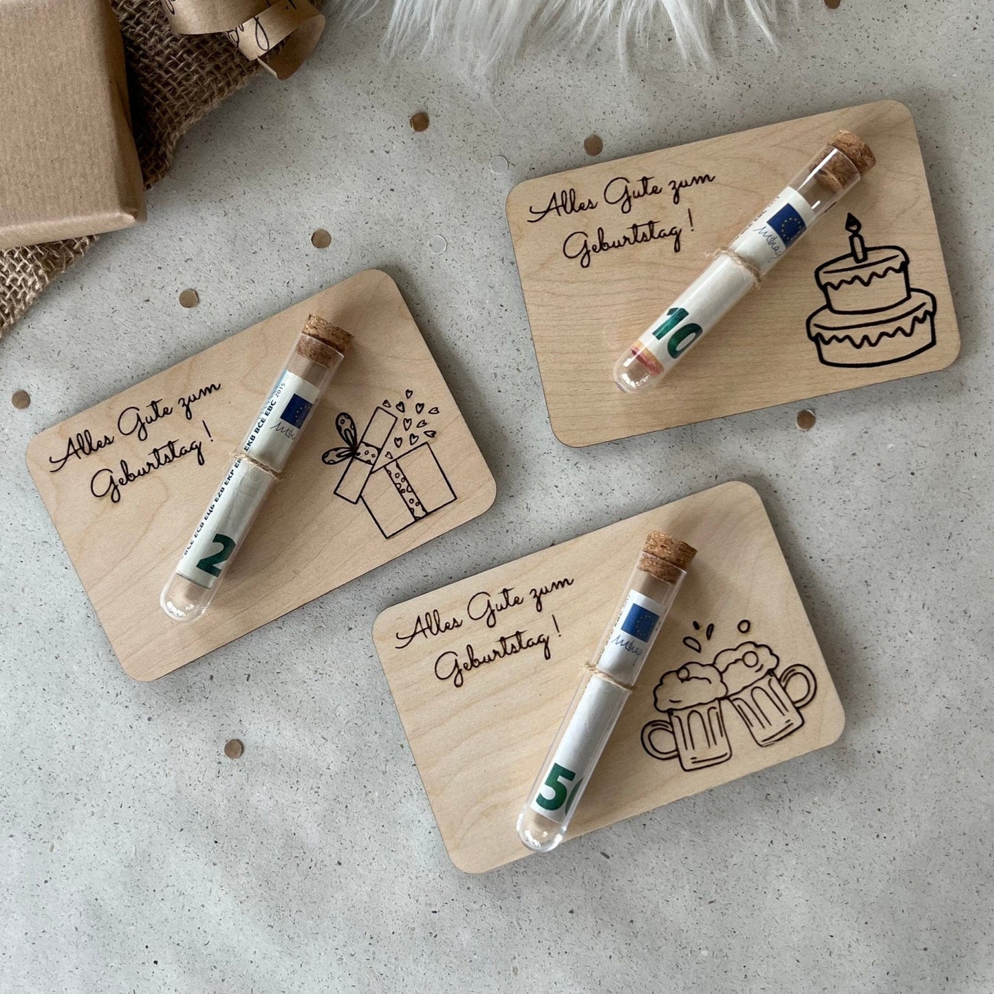 Wunscherfüller zum Geburtstag - originelles Geldgeschenk - DwieDeko