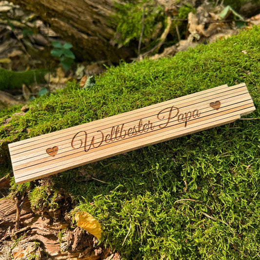 Zollstock personalisiert mit Gravur - Weltbester Papa! - DwieDeko