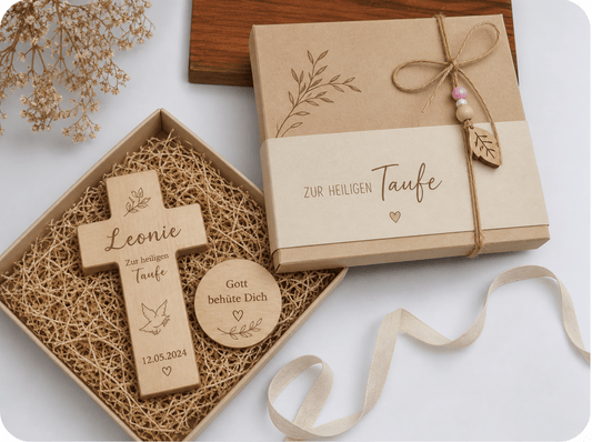 Geschenkidee zur Taufe aus Holz finden - DwieDeko