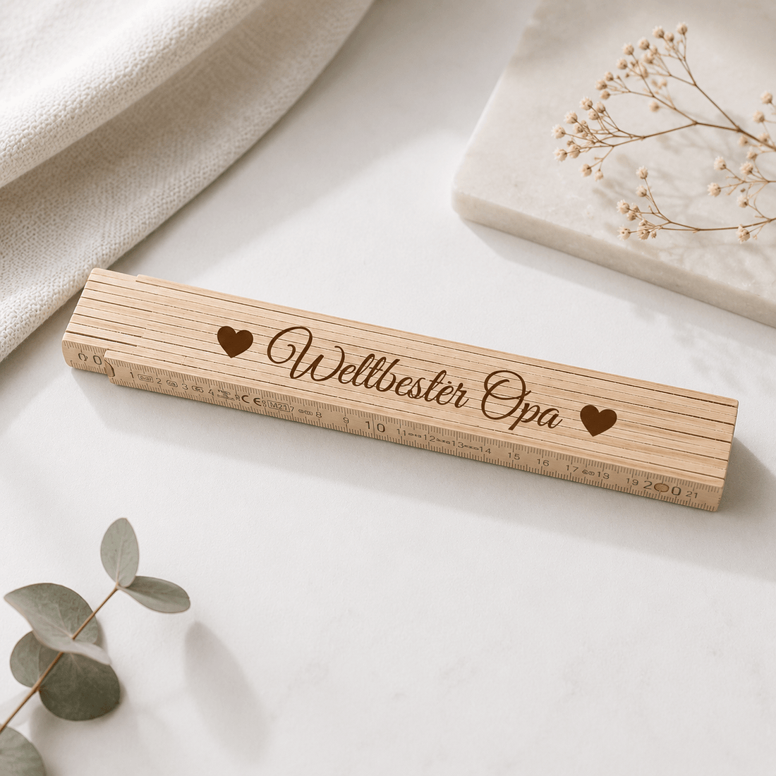 Zollstock mit Gravur als Geschenk wählen - DwieDeko