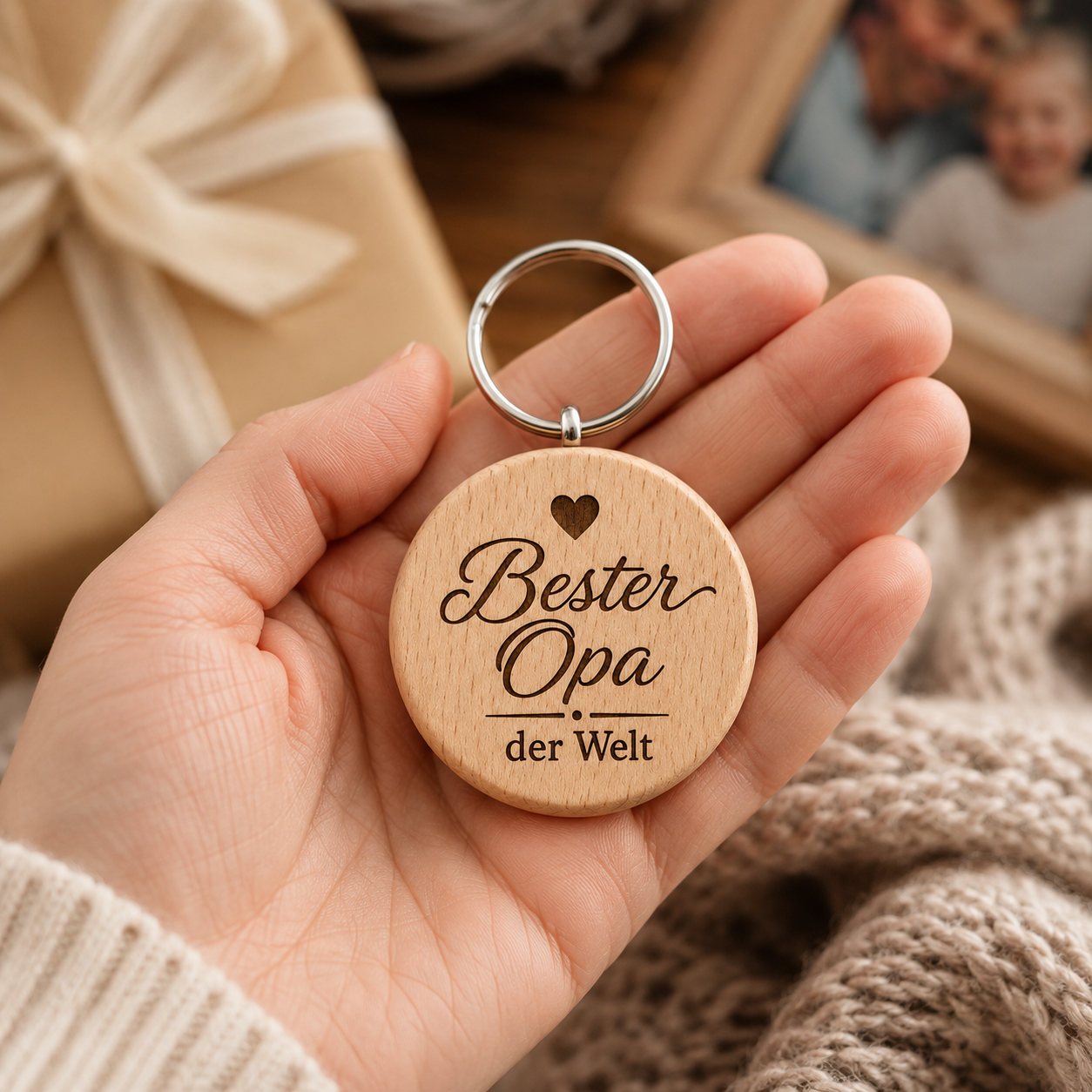 Geschenk für Opa – Schlüsselanhänger „Bester Opa der Welt“