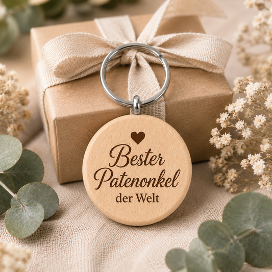 Patenonkel Geschenk – Schlüsselanhänger „Bester Patenonkel der Welt“