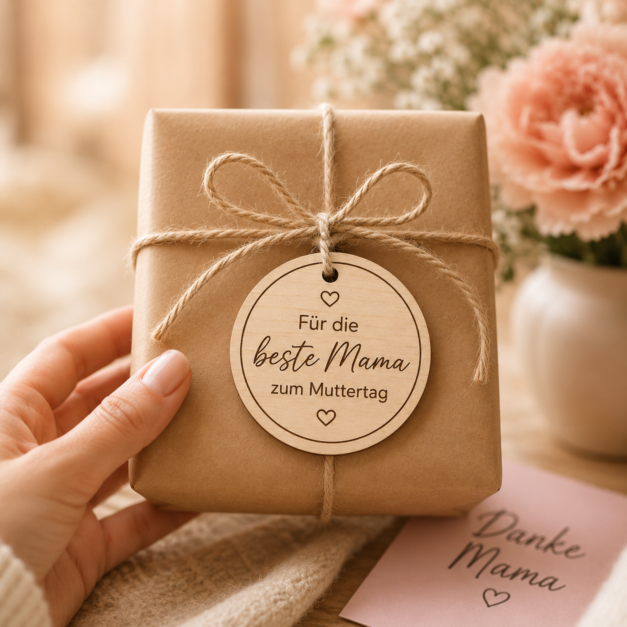 Geschenkanhänger zum Muttertag / Holzanhänger – Für die beste Mama
