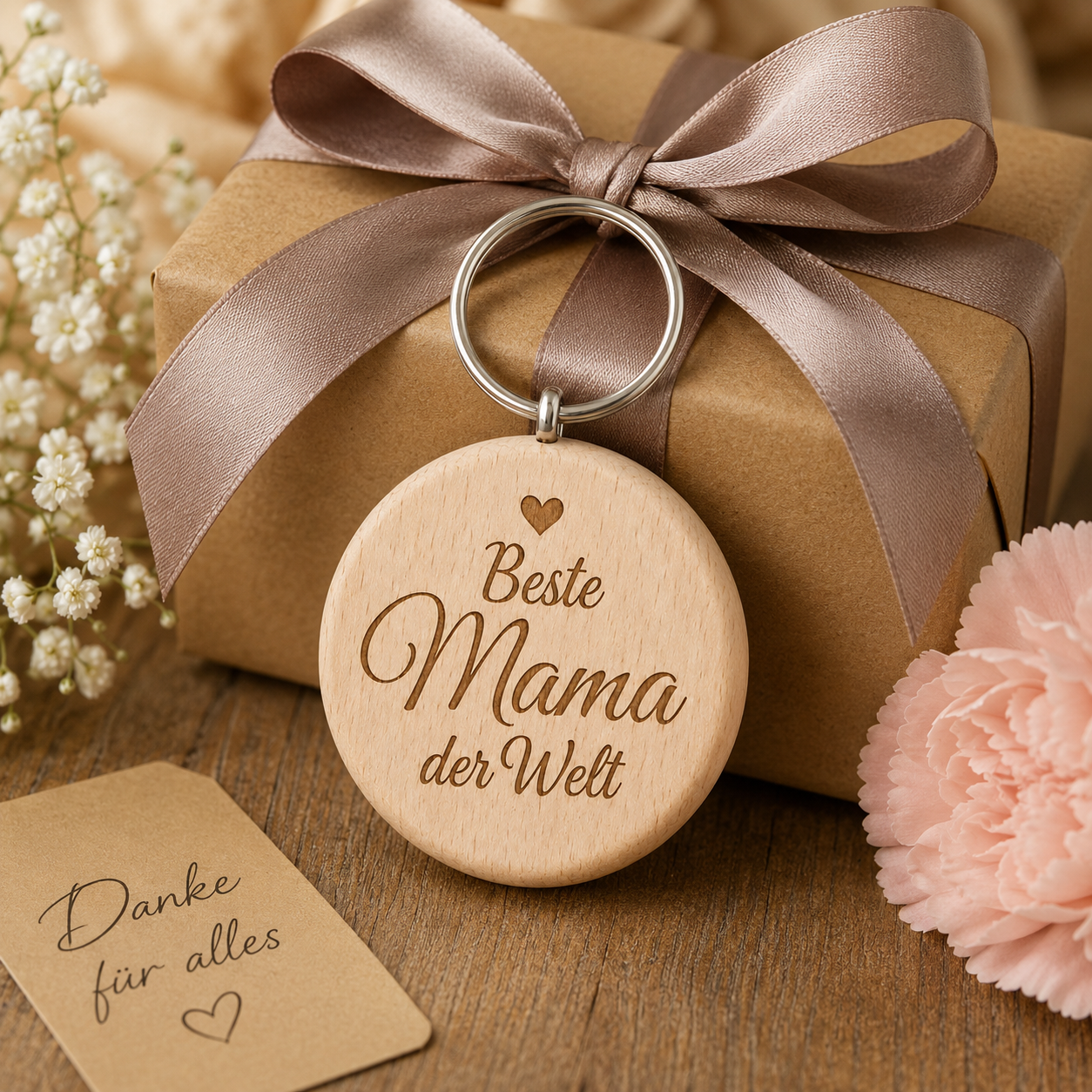 Mama Geschenk – Schlüsselanhänger „Beste Mama der Welt“