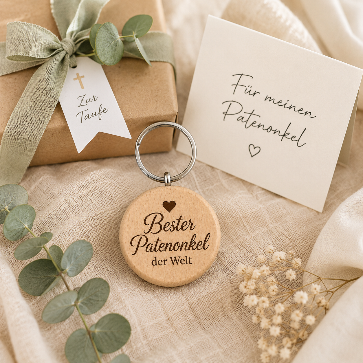 Patenonkel Geschenk – Schlüsselanhänger „Bester Patenonkel der Welt“