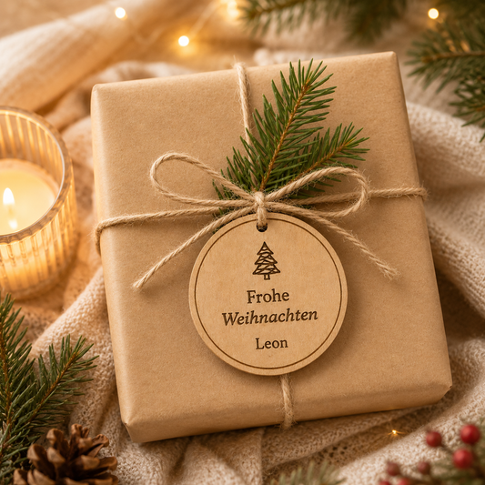 Geschenkanhänger Weihnachten personalisiert mit Namen