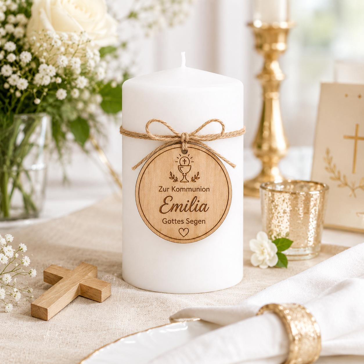Geschenkanhänger Kommunion personalisiert mit Name