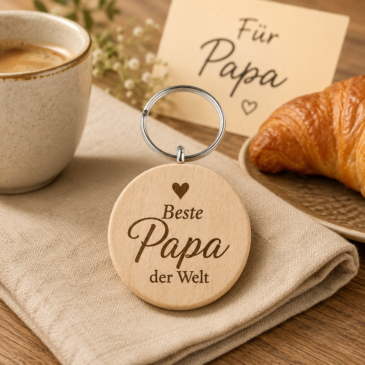 Papa Geschenk – Schlüsselanhänger „Bester Papa der Welt“