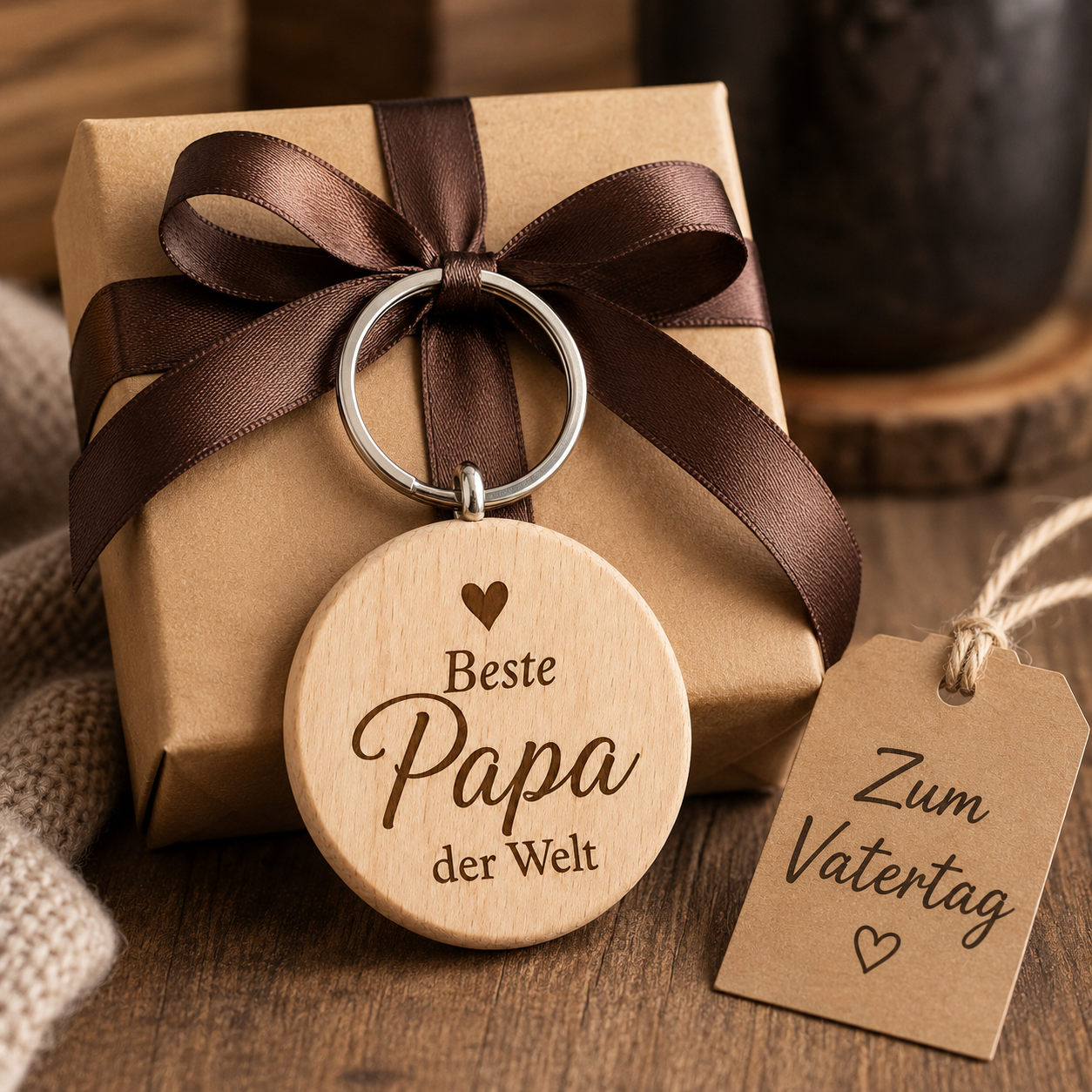Papa Geschenk – Schlüsselanhänger „Bester Papa der Welt“