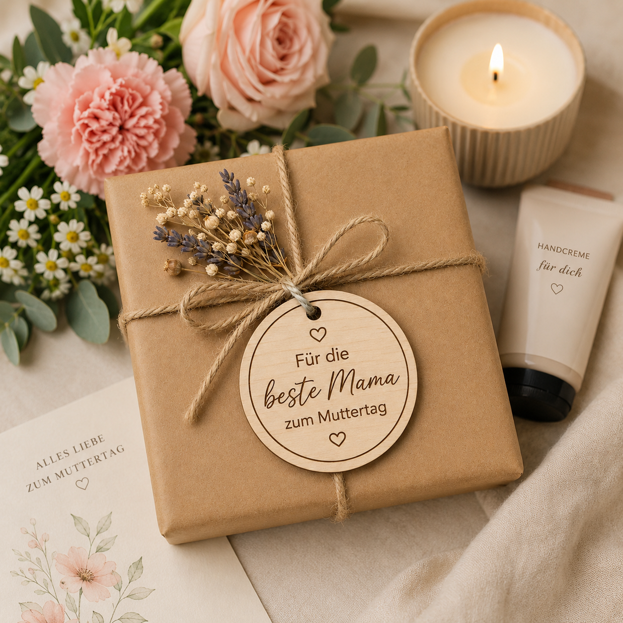 Geschenkanhänger zum Muttertag / Holzanhänger – Für die beste Mama