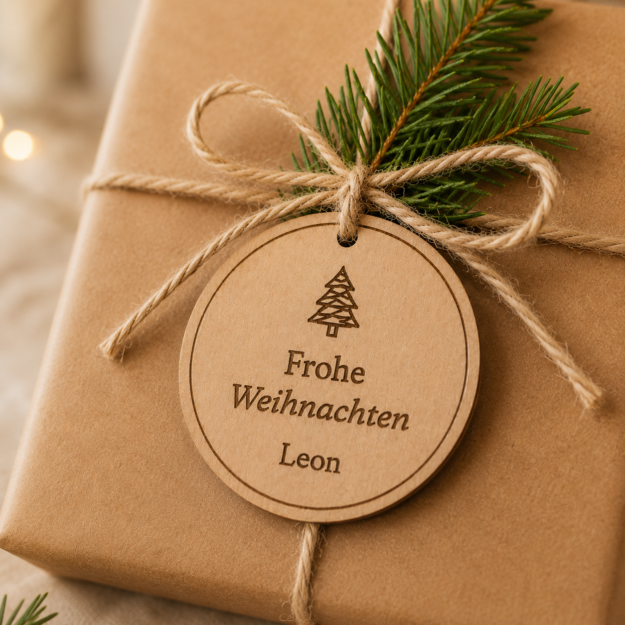 Geschenkanhänger Weihnachten personalisiert mit Namen