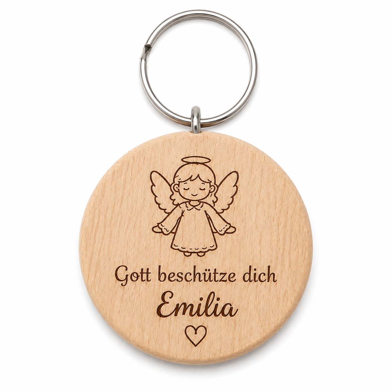 Taufe Geschenk personalisiert – Schutzengel Schlüsselanhänger mit Name