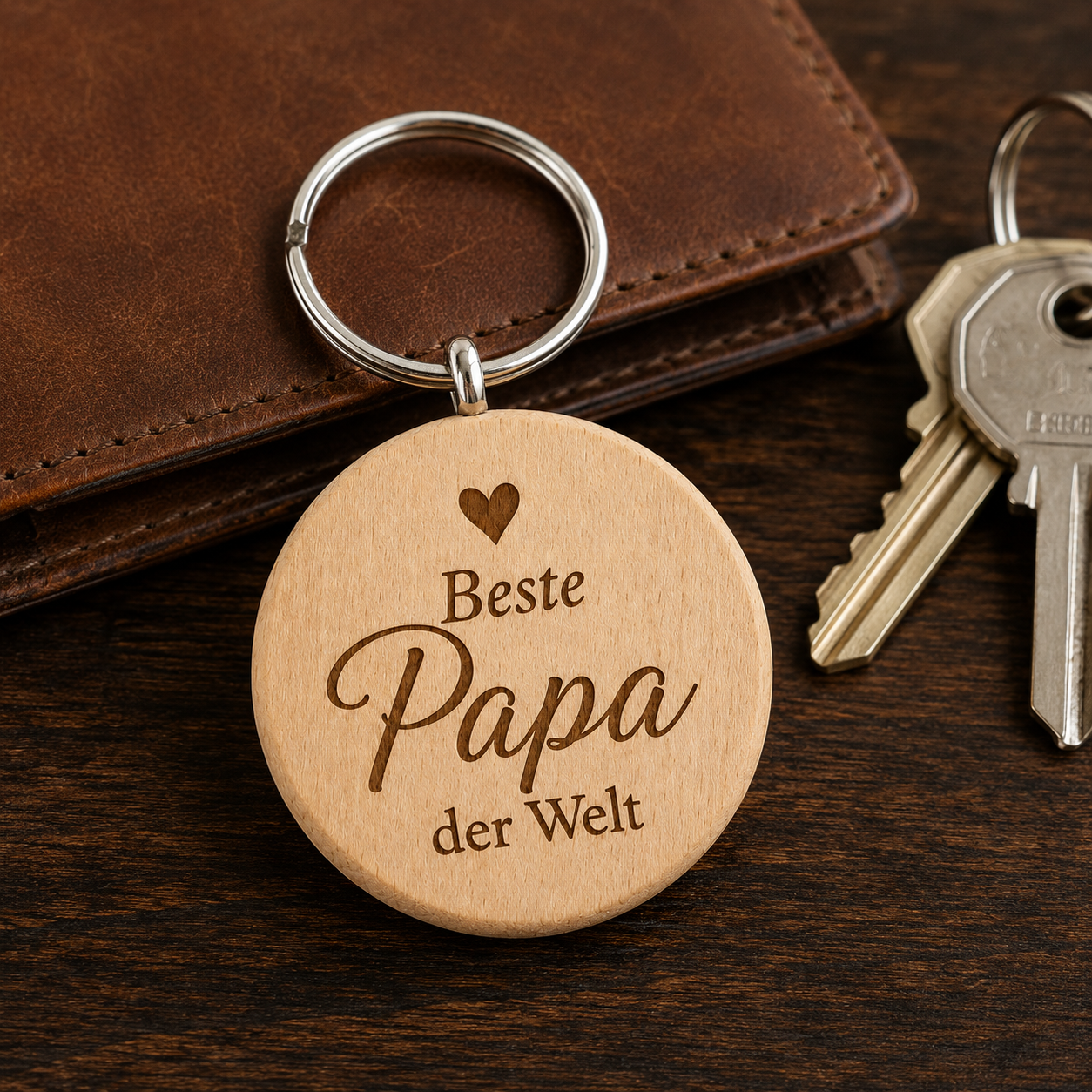 Papa Geschenk – Schlüsselanhänger „Bester Papa der Welt“