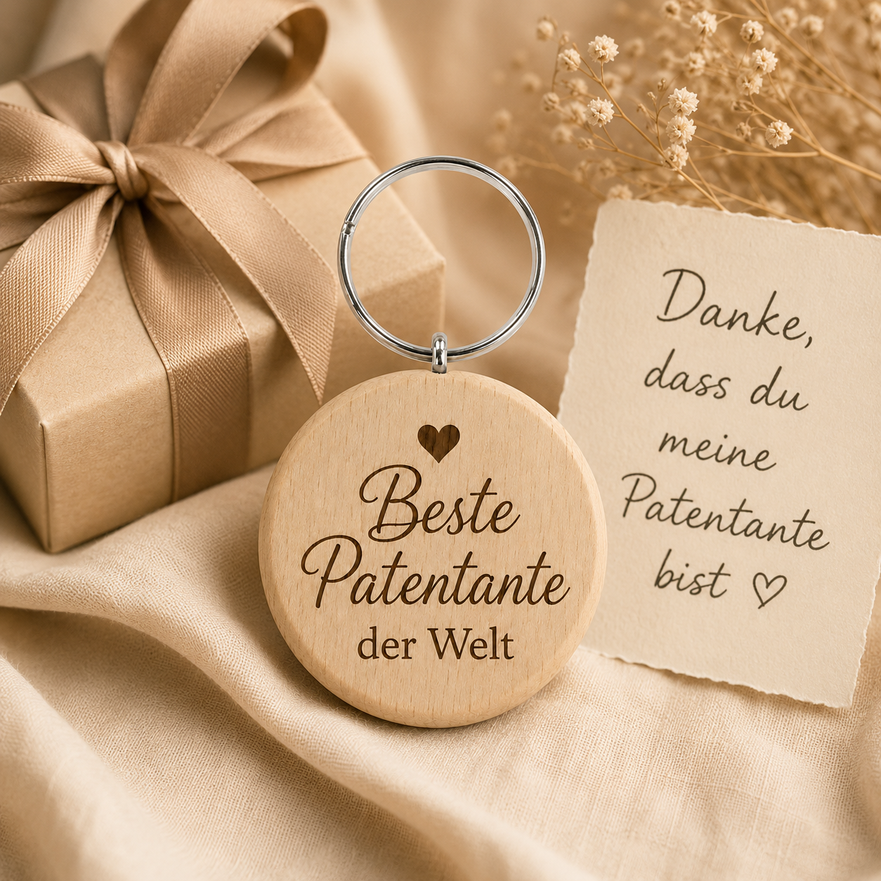 Patentante Geschenk – Schlüsselanhänger „Beste Patentante der Welt“