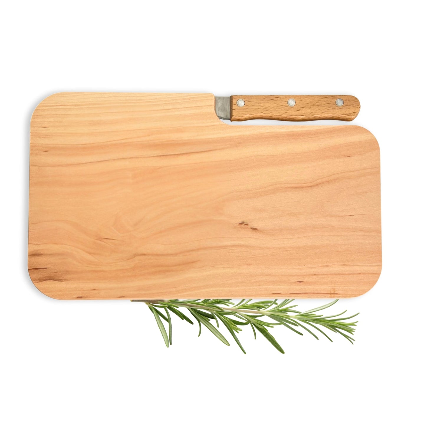 Brotzeitbrett mit Messer - Vesperbrett aus Holz - DwieDeko