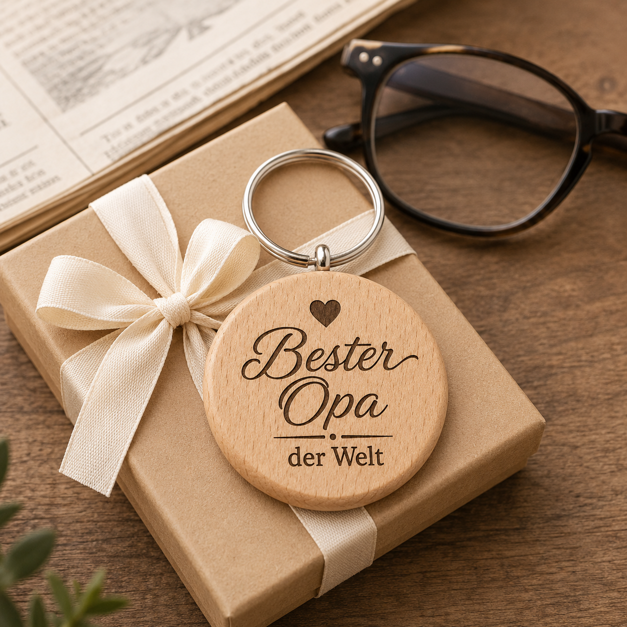 Geschenk für Opa – Schlüsselanhänger „Bester Opa der Welt“