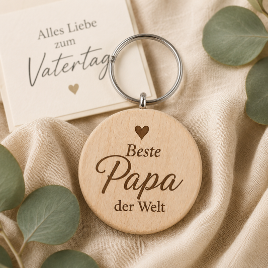 Papa Geschenk – Schlüsselanhänger „Bester Papa der Welt“