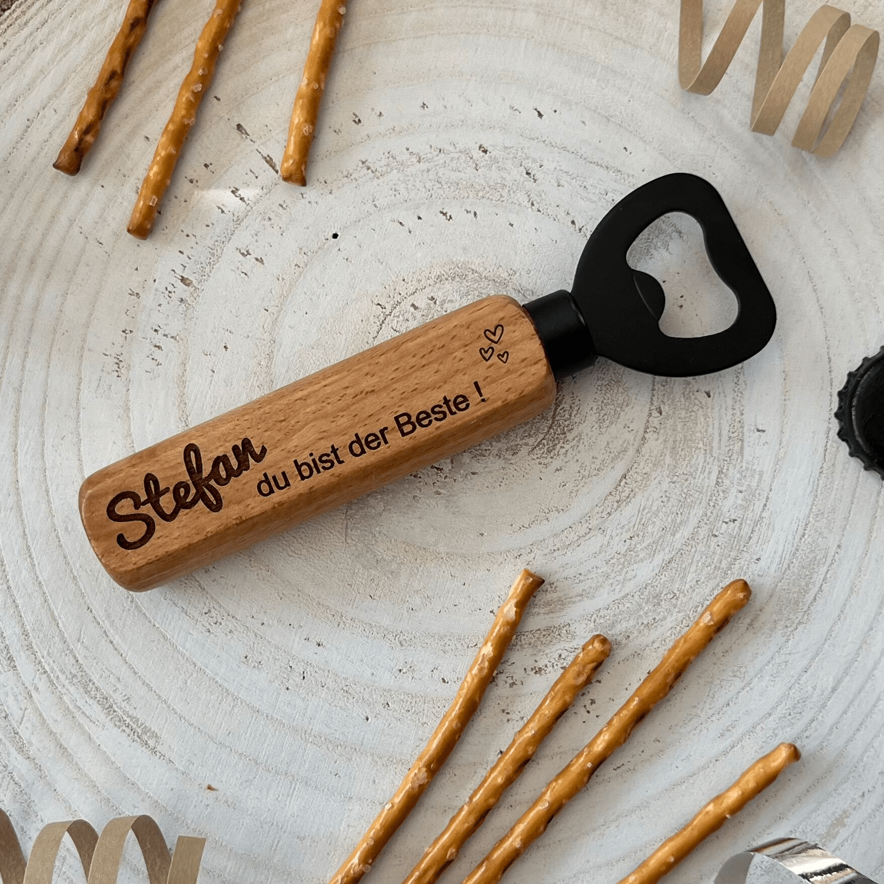 DwieDeko Du bist der Beste – Flaschenöffner als Geschenk für den Mann, Papa oder Opa