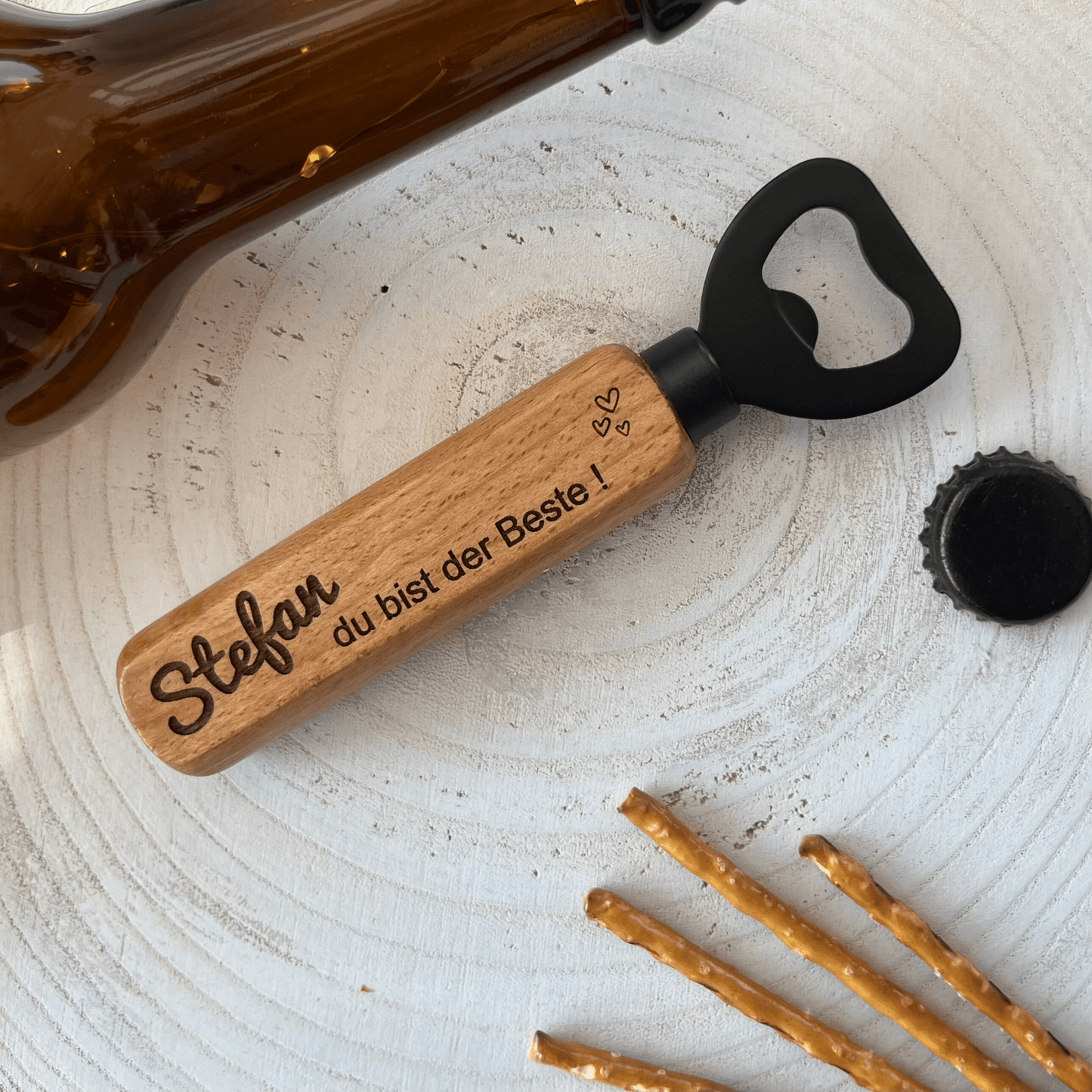 DwieDeko Du bist der Beste – Flaschenöffner als Geschenk für den Mann, Papa oder Opa