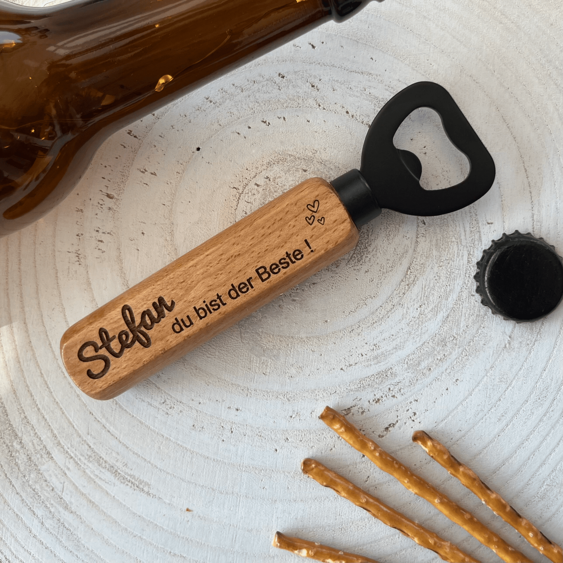 DwieDeko Du bist der Beste – Flaschenöffner als Geschenk für den Mann, Papa oder Opa