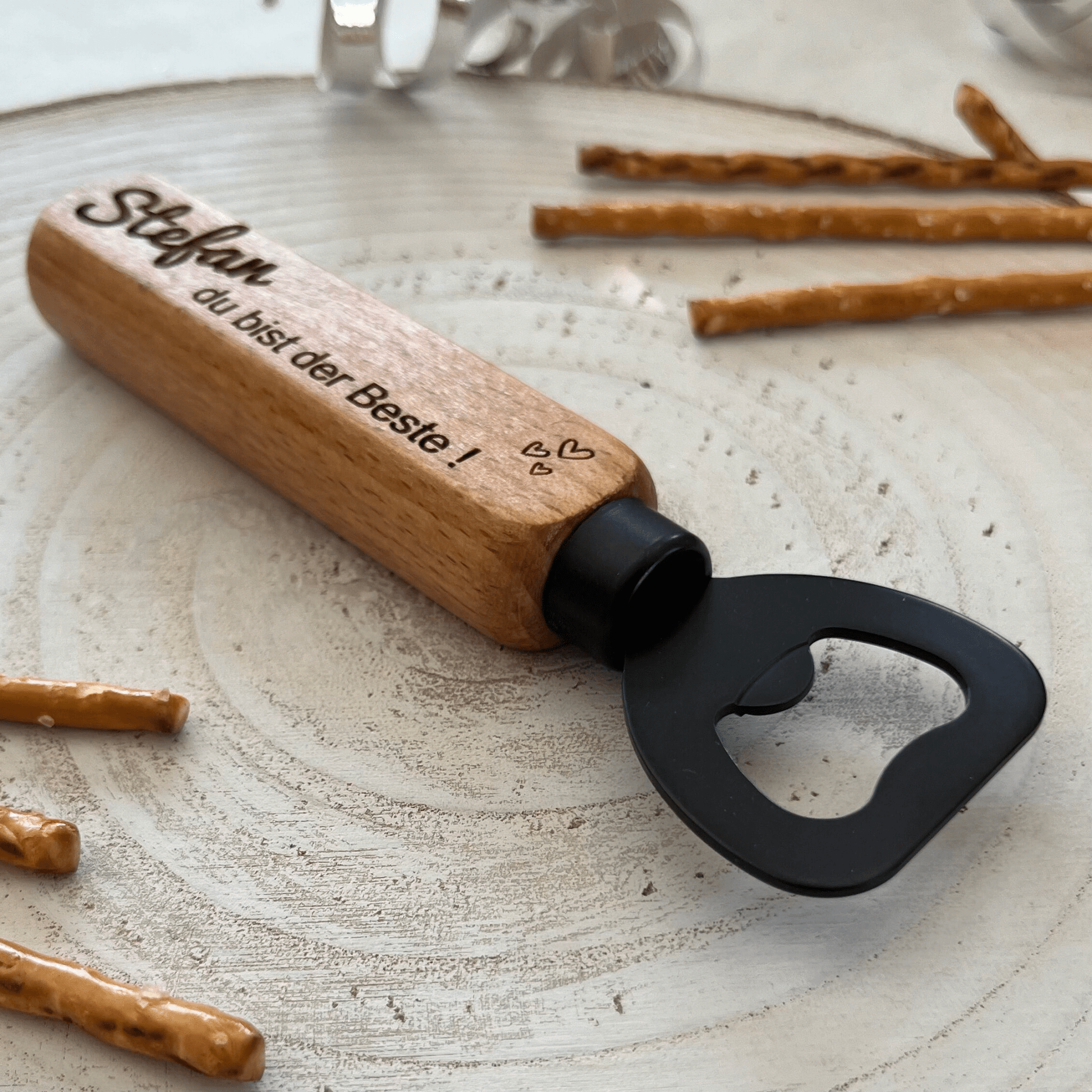 DwieDeko Du bist der Beste – Flaschenöffner als Geschenk für den Mann, Papa oder Opa