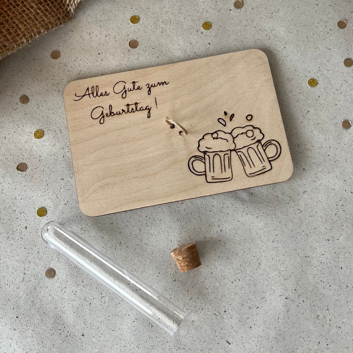 DwieDeko Geldgeschenk inkl. Reagenzglas - Wunscherfüller zum Geburtstag