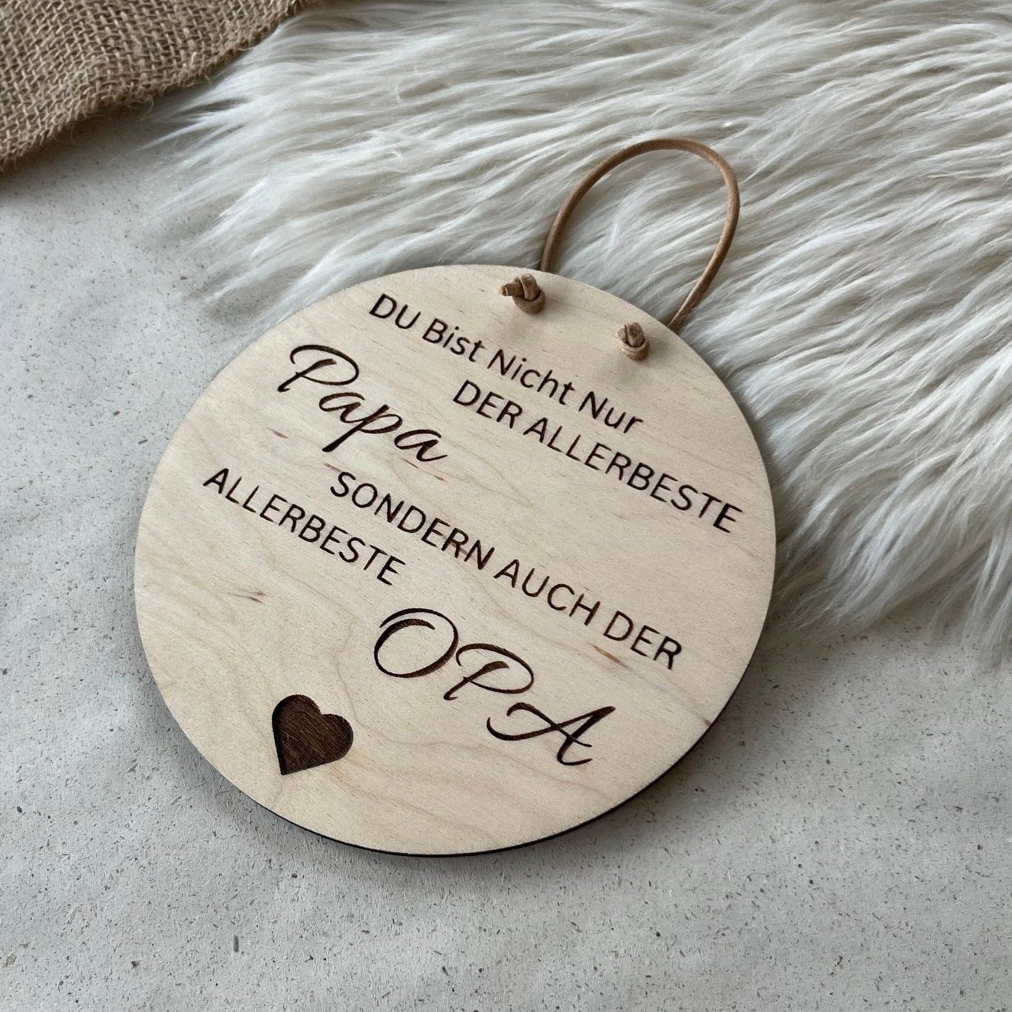 DwieDeko Holzschild - Allerbeste Papa, allerbeste Opa