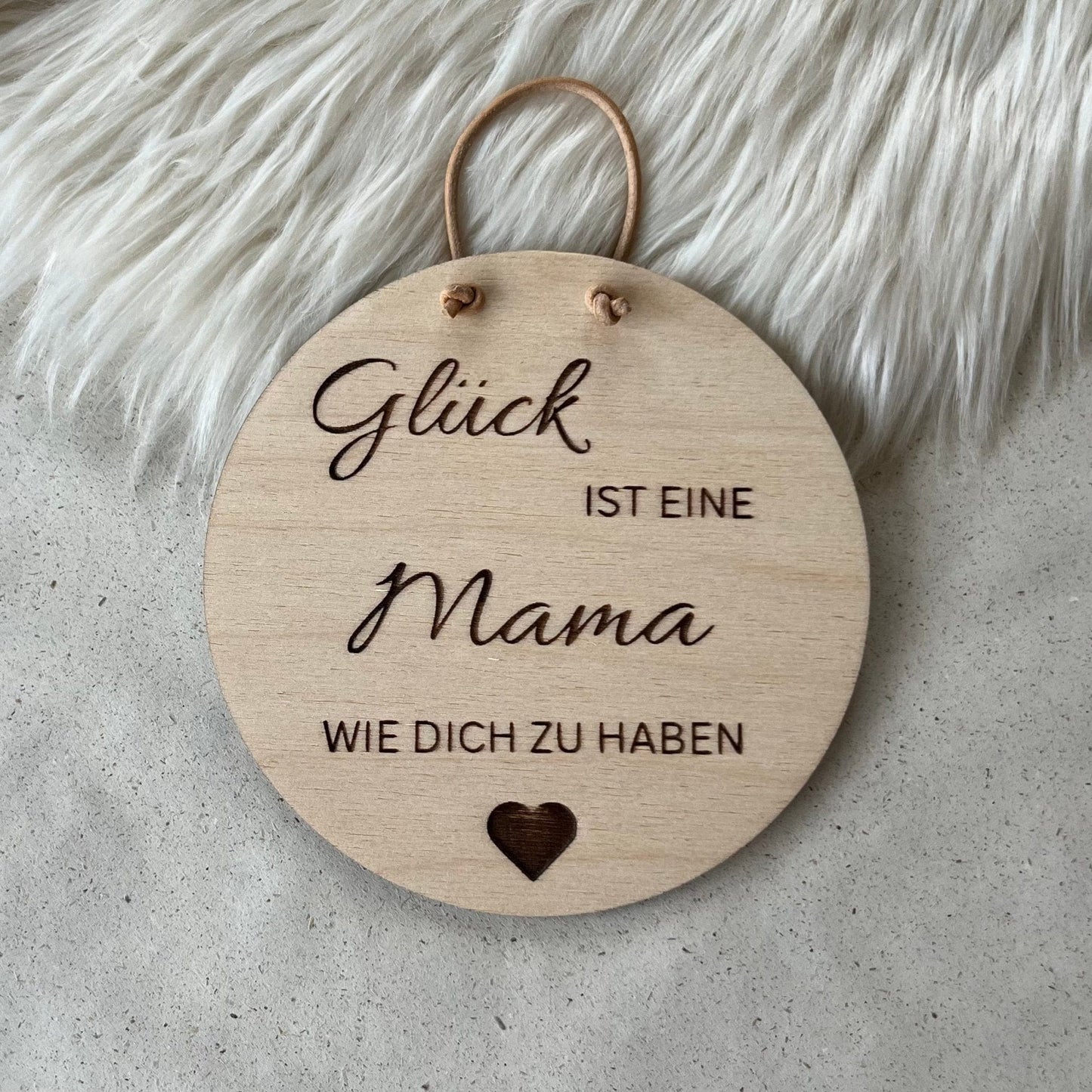 DwieDeko Holzschild - Glück ist eine Mama wie dich zu haben