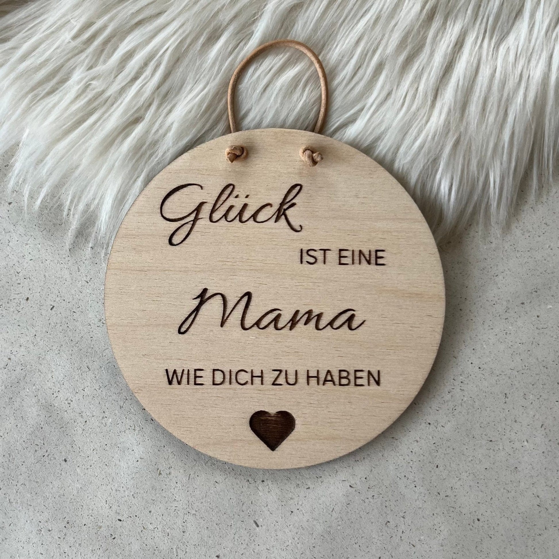 DwieDeko Holzschild - Glück ist eine Mama wie dich zu haben