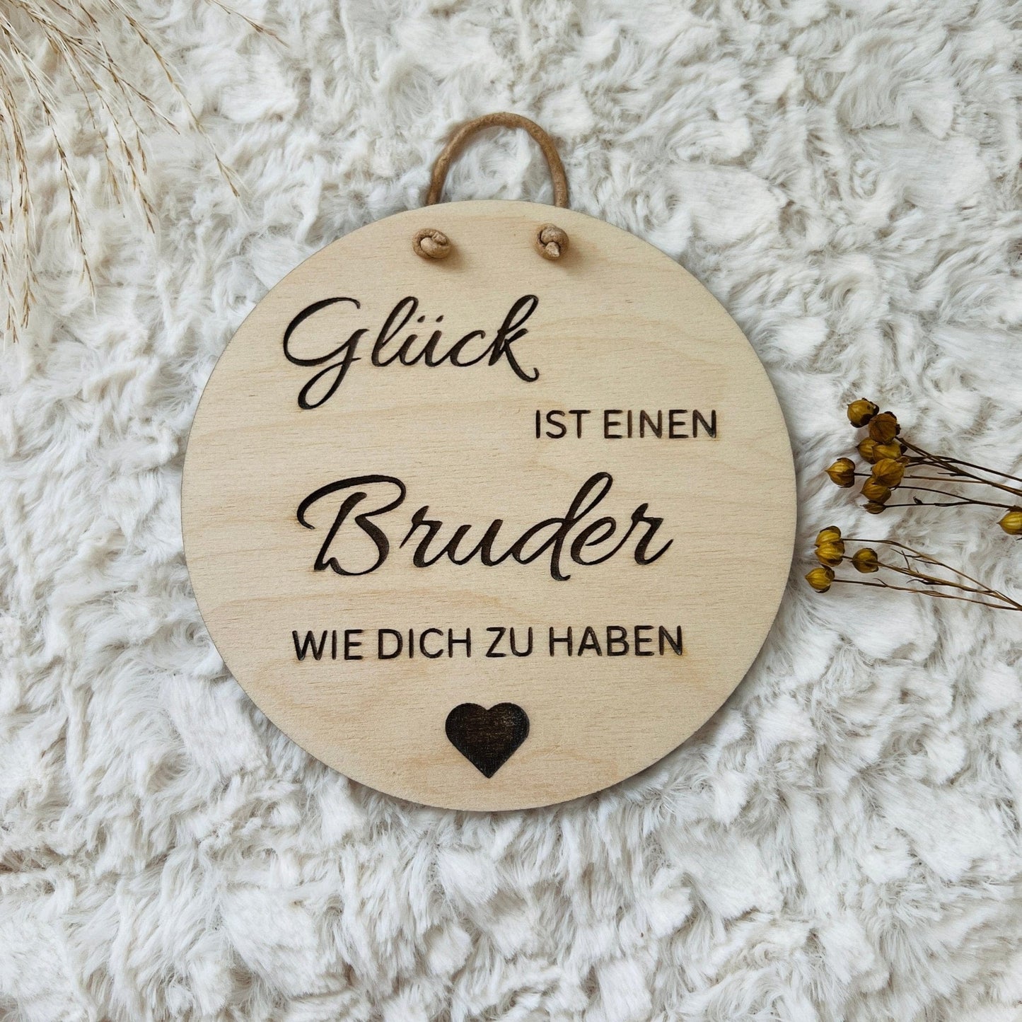 DwieDeko Holzschild - Glück ist einen Bruder wie dich zu haben