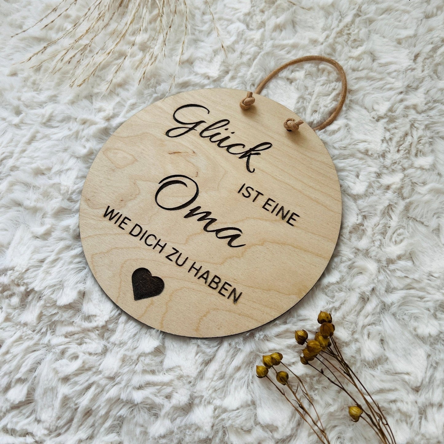 DwieDeko Holzschild - Glück ist einen Oma wie dich zu haben