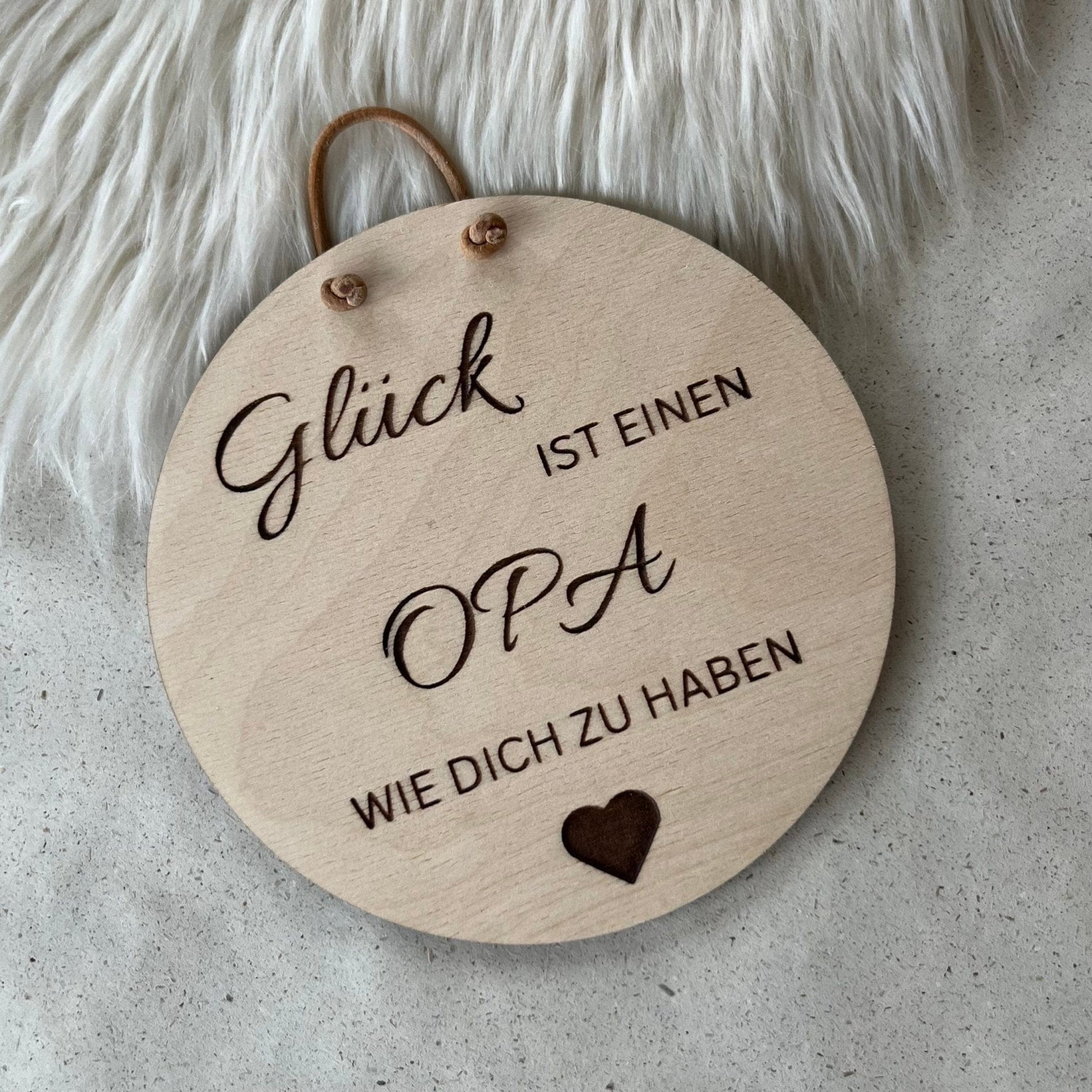 DwieDeko Holzschild - Glück ist einen Opa wie dich zu haben